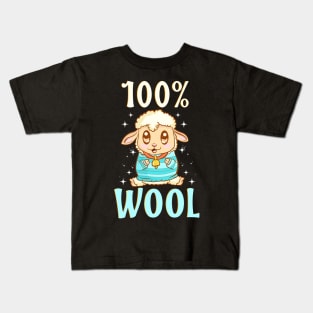 Cute & Funny 100% Wool Sheeps Are 100 Percent Wool Kids T-Shirt
